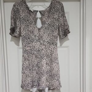 Elegant Black and White Polka Dot Dress